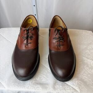 Greg Norman Leather Saddle Golf Shoes Brown Two-Tone Men’s 13 N Spiked Portugal